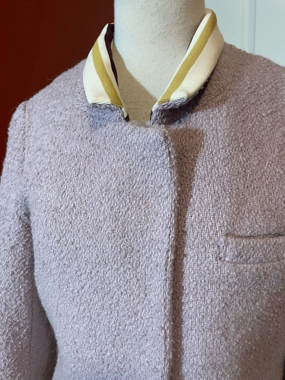 Scotch & Soda Women’s Classic Pastel Wool Blend One Button Teddy Coat‎